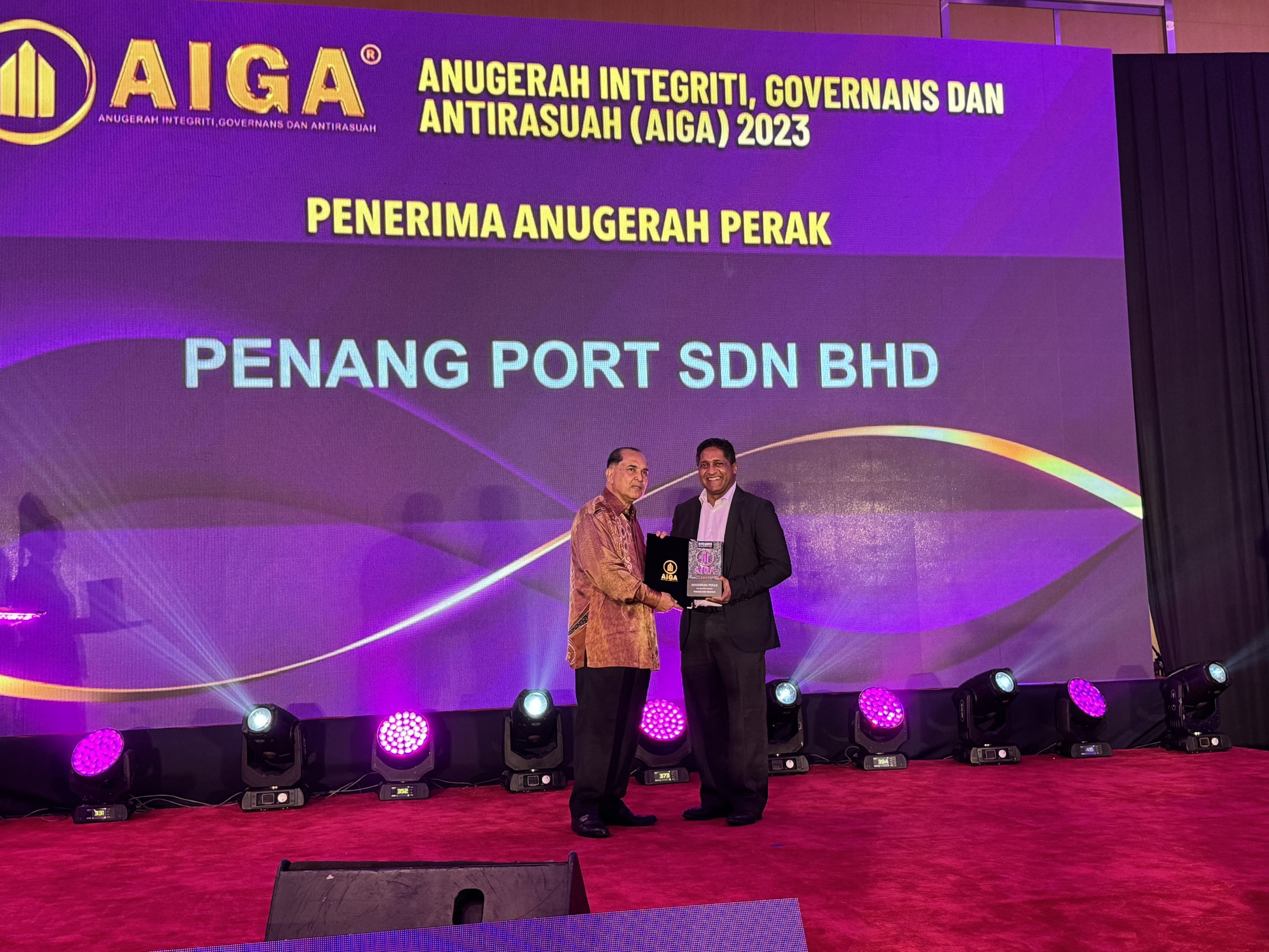 Read more about the article PENANG PORT SDN BHD BAGS THE SILVER AWARD FOR INTEGRITY, GOVERNANCE, AND ANTI-CORRUPTION AWARD (AIGA)