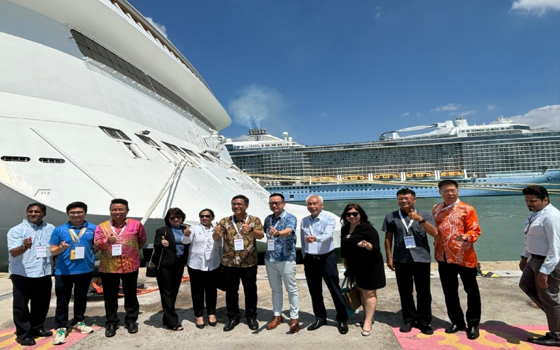 PPSB welcomes concurrent arrival of two mega cruises